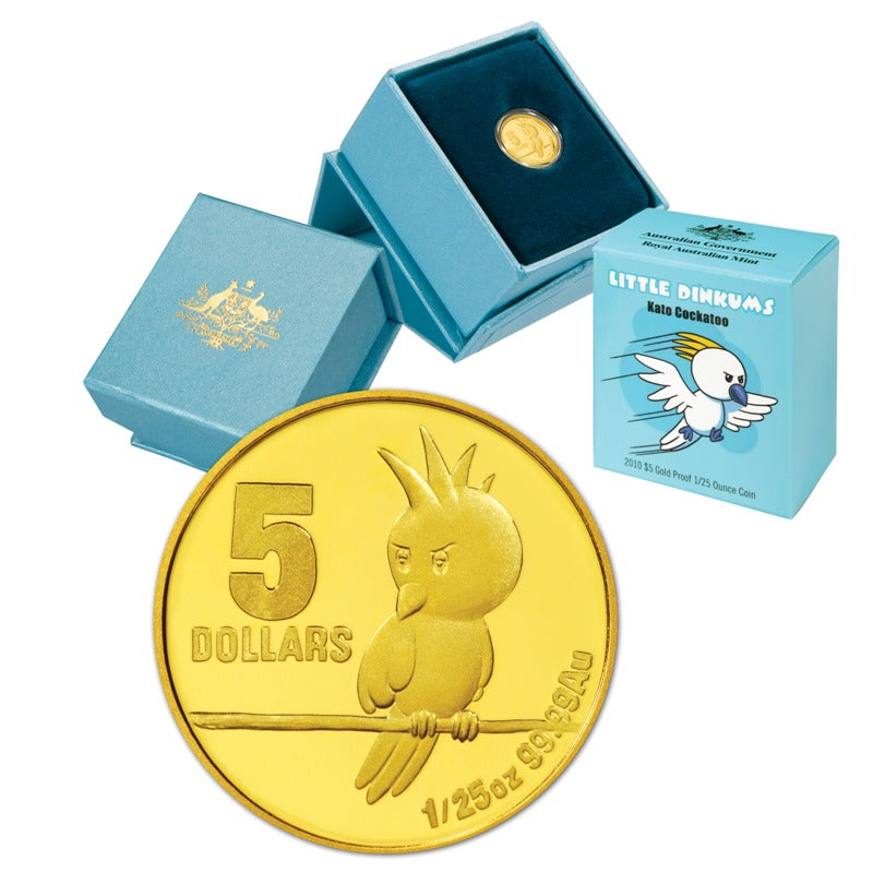 $5 2010 Little Dinkums Cockatoo Gold Proof