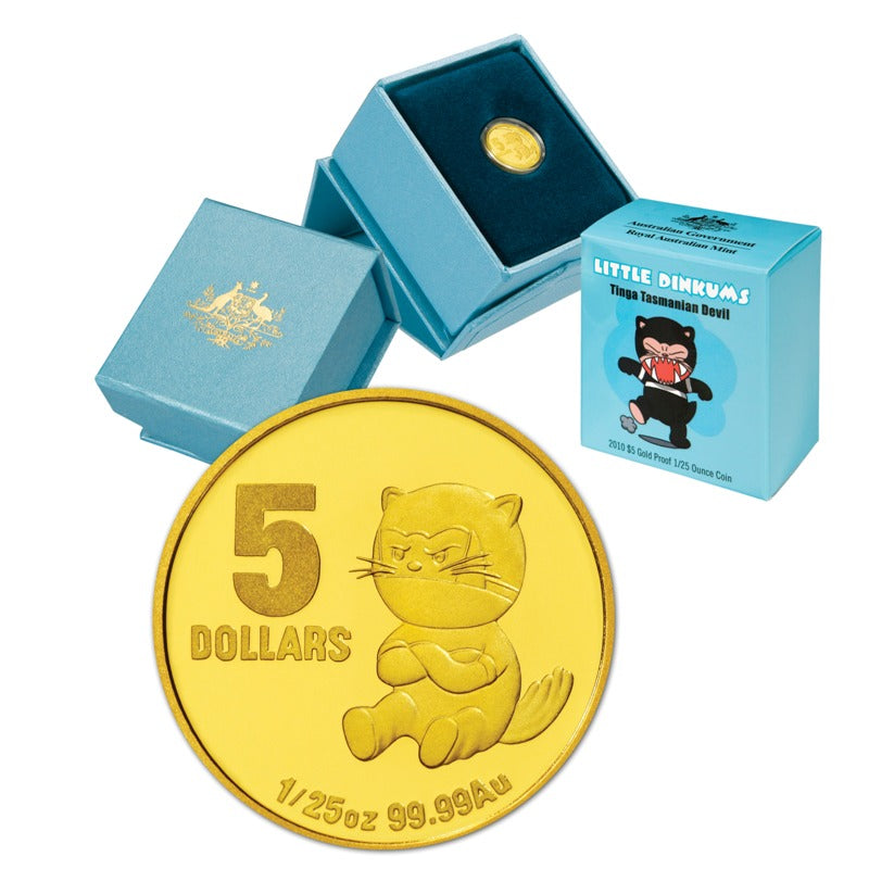 $5 2010 Little Dinkums Tasmanian Devil Gold Proof