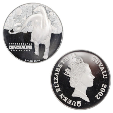 Tuvalu 2002 Dinosaur Four-Coin Silver Set