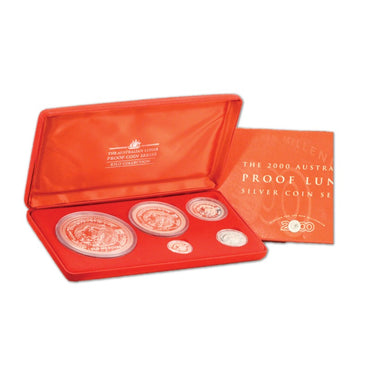 2000 Year of the Dragon 5 Coin Silver Proof Collection