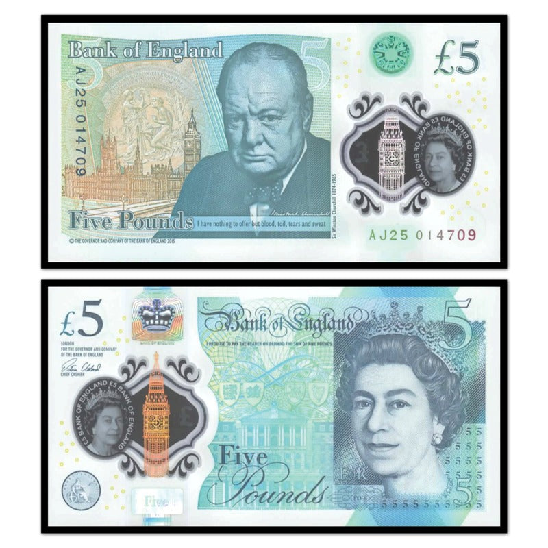 Great Britain (2016) Five Pound - Winston Churchill CFU | Great Britain (2016) Five Pound - Winston Churchill reverse | Great Britain (2016) Five Pound - Winston Churchill obverse