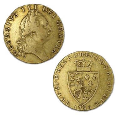 Great Britain 1789 King George III Gold Spade Guinea
