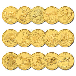 2006-2008 Discover Australia 1/25oz Gold 15 Coin Set