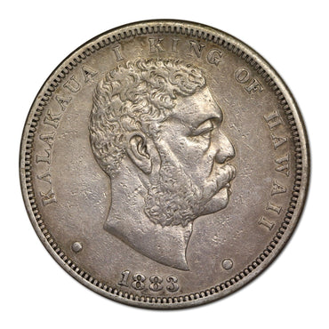 Hawaii 1883 Silver Dollar VF-VF+