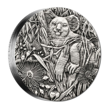 2017 Australian Koala 2oz Silver Antiqued High Relief