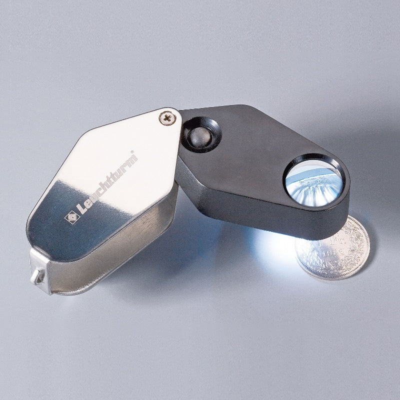 Lighthouse Foldaway magnifier with LED – M.R.Roberts - Wynyard Coin Centre