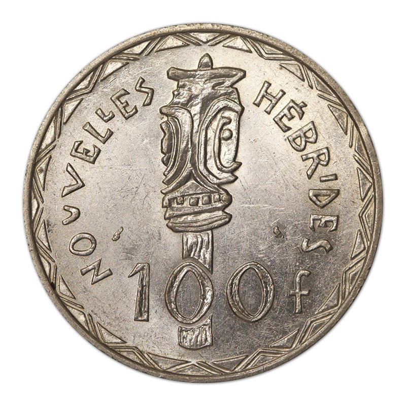 New Hebrides 1966 100 Francs Silver UNC