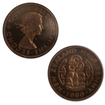 New Zealand 1960 Proof Halfpenny