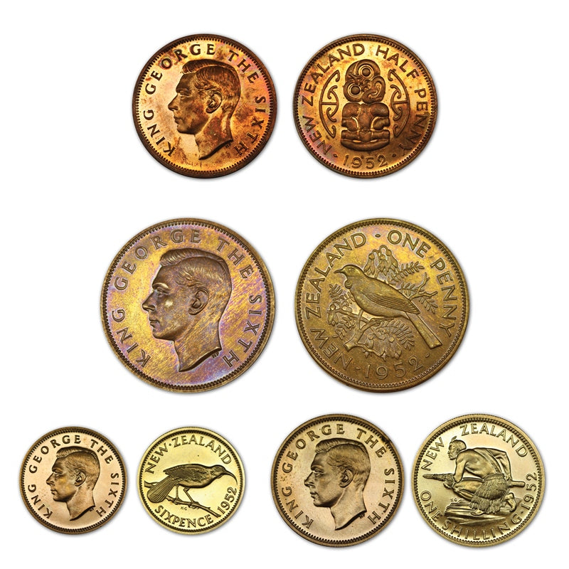 New Zealand 1952 4 Coin Proof Set