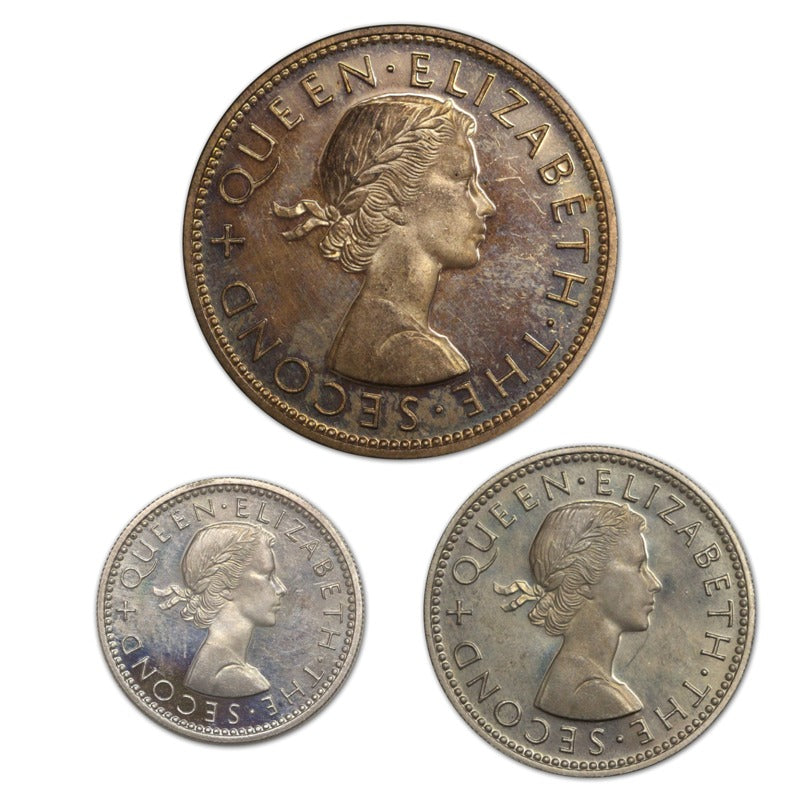 New Zealand 1956 Three Coin Proofs