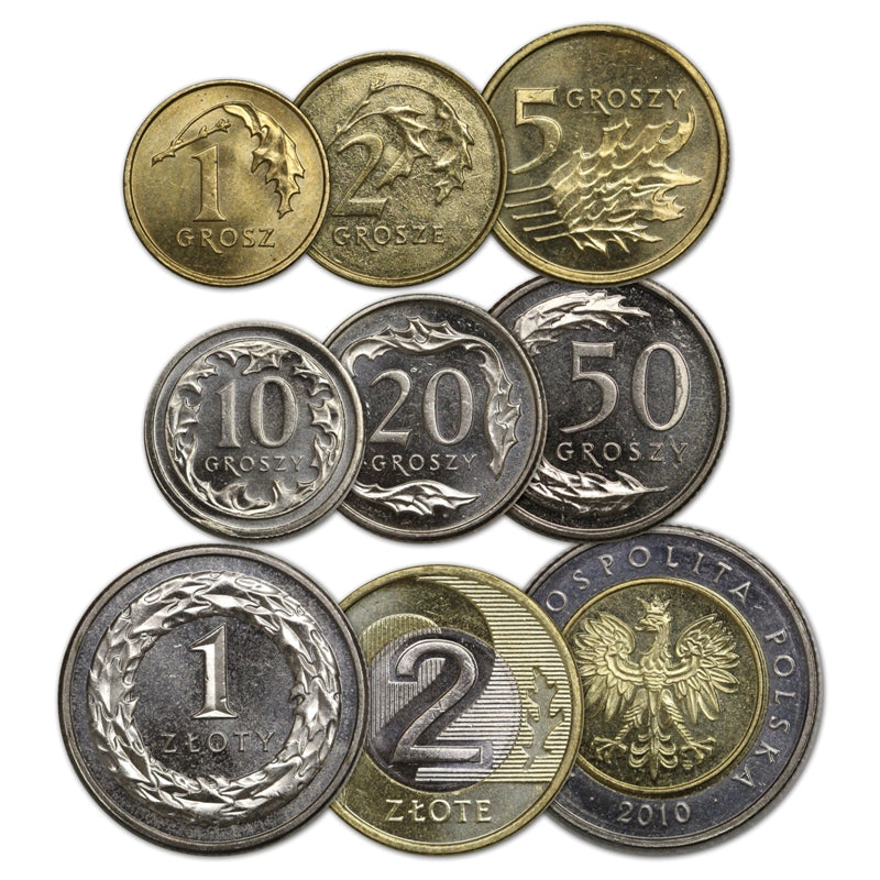 Poland 2009-2013 9 Coin Set