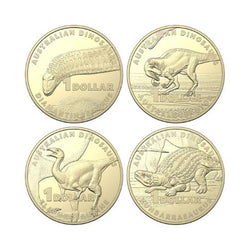 $1 2022 Dinosaurs 4 Coin Al/Bronze Proof Set