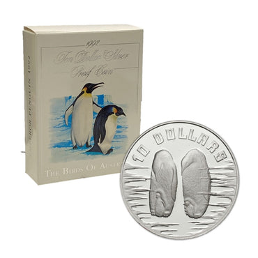$10 1992 Emperor Penguins Silver Proof