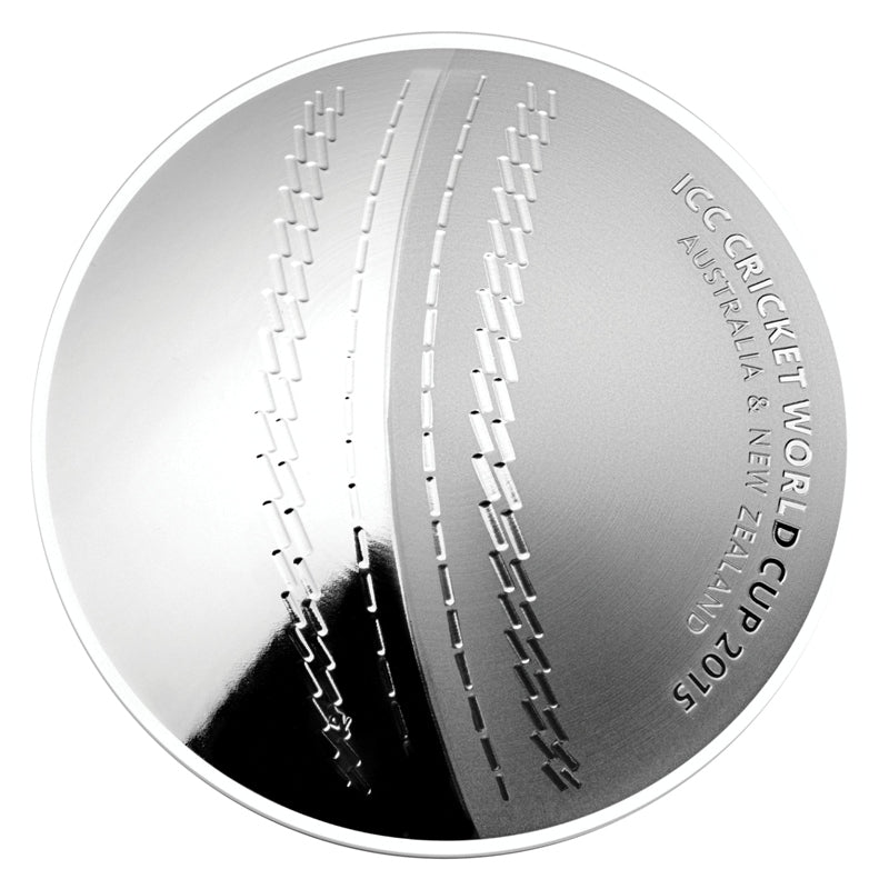 $5 2015 ICC World Cup Domed Shaped Silver Proof