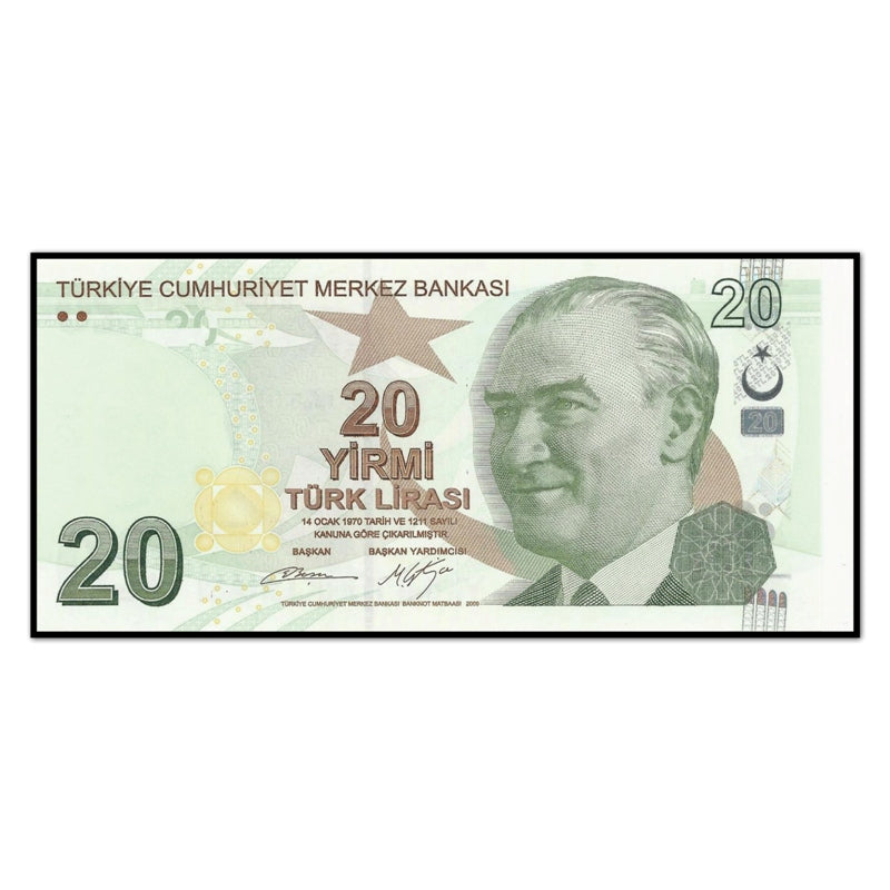 Turkey (2009) 20 Lira P.224 nUNC-UNC