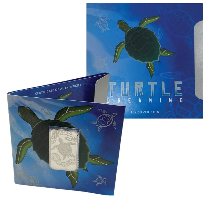 2008 Turtle Dreaming Rectangle $1 Silver Carded