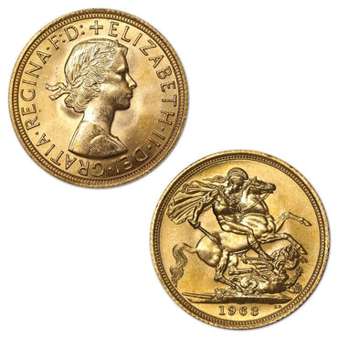 Great Britain 1963 Gold Sovereign Lustrous UNC | Great Britain 1963 Gold Sovereign Lustrous UNC OBVERSE | Great Britain 1963 Gold Sovereign Lustrous UNC REVERSE